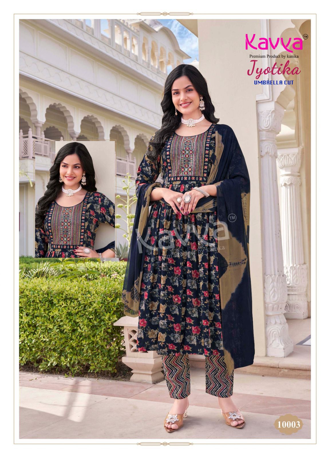 Jyotika Vol 10 By Kavya Capsule Foil Printed Kurti With Bottom Dupatta Wholesale Online